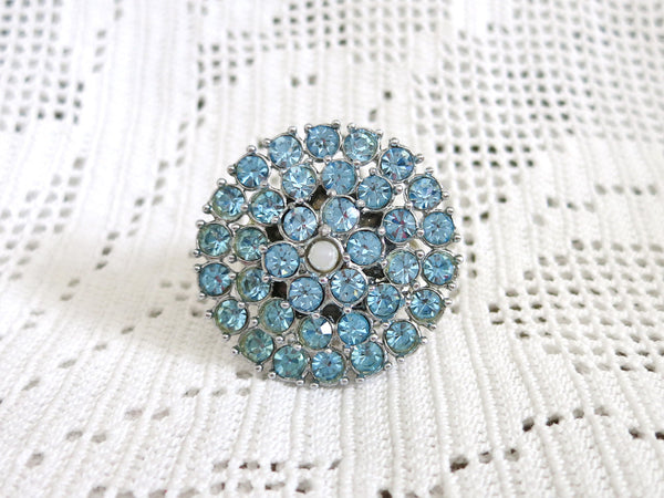 Blue Rhinestone Ring