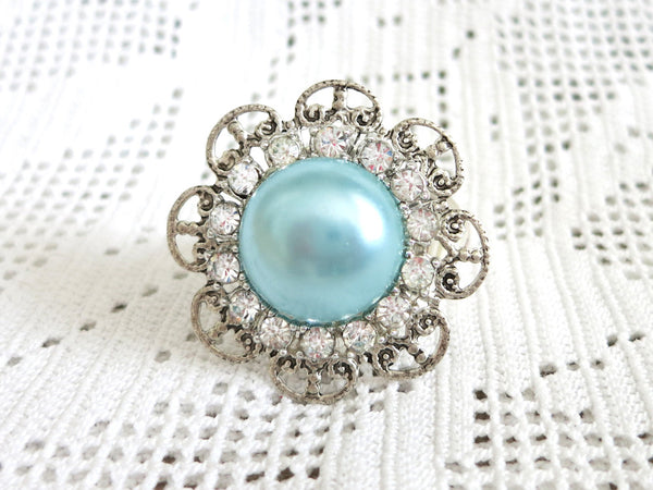 Turquoise Pearl Ring