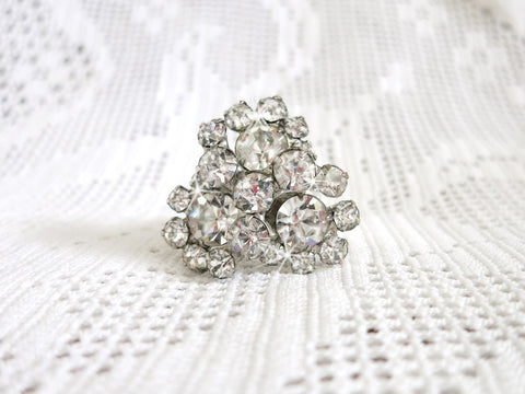 Rhinestone Cluster Ring