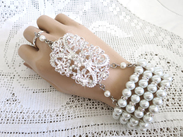 Great Gatsby Inspired Hand Jewelry Bracelet