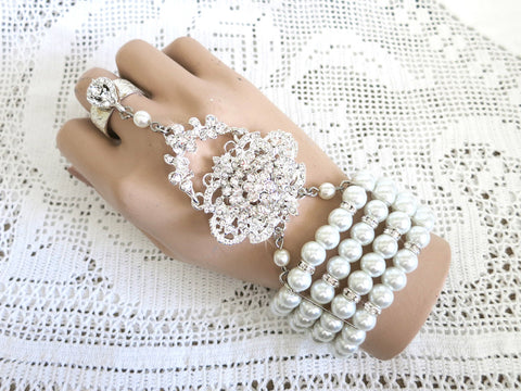 Great Gatsby Inspired Hand Jewelry Bracelet