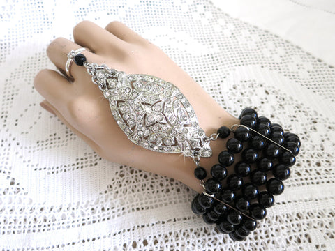 Great Gatsby Inspired Hand Jewelry Bracelet