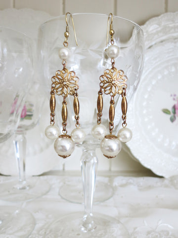 Pearl Chandelier Earrings