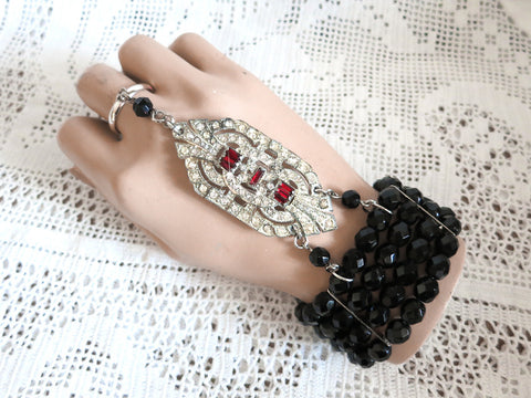 Great Gatsby Inspired Hand Jewelry Bracelet