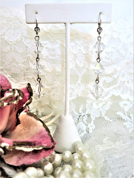 Swarovski Crystal Bi-Cone Earrings