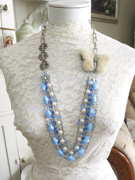 Mink Butterfly Necklace