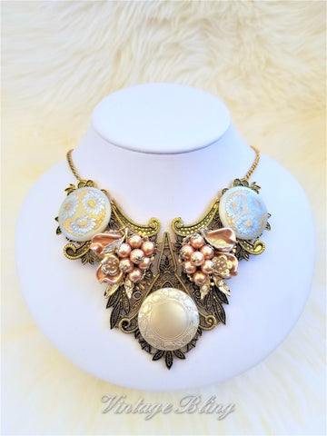 Gold and Ivory Statement Necklace