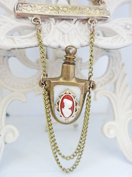 Mother of Pearl Perfume Bottle Necklace