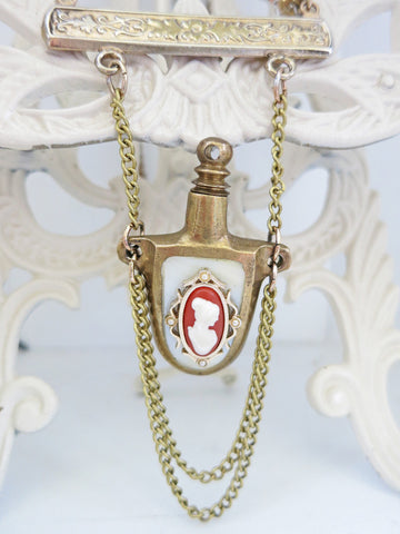 Mother of Pearl Perfume Bottle Necklace